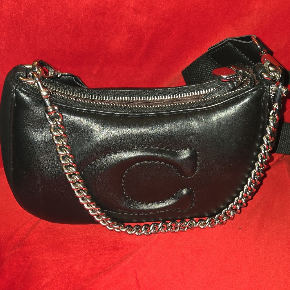 AUTHENTIC COACH TERI SHOULDER BAG WITH SIGNATURE QUILTING